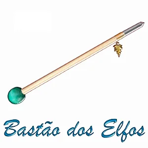 Bastão dos Elfos – Varinha de Energia em Madeira e Cristal