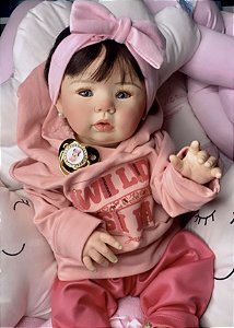 BEBÊ REBORN REALISTA ALEXANDRA SUPER MEIGUINHA TODA EM SILICONE MARAVILHOSA