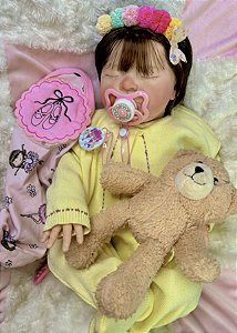 BEBÊ REBORN MAITE  HIPER MEGA REALISTA CABELINHO FIO A FIO TODA FOFINHA PARA BANHO