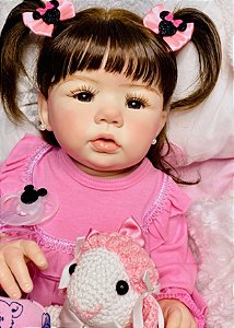 BEBÊ REBORN MEGA REALISTA MARIA FERNANDA TODA EM SILICONE COM ENXOVAL DE  LUXO E BOLSA MATERNIDADE - Maternidade Mundo Baby Reborn