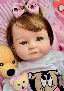 BEBÊ REBORN MEGA REALISTA MARIA CLARA RARÍSSIMA CABELINHO FIO A FIO -  Maternidade Mundo Baby Reborn