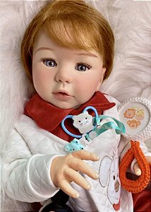 BEBÊ REBORN MEGA REALISTA EDUARDO TODO EM SILICONE ORIGINAL