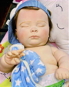 BEBÊ REBORN REALISTA CABELINHO FIO A FIO BELINHA TODA EM SILICONE COM MINI  ENXOVAL - Maternidade Mundo Baby Reborn