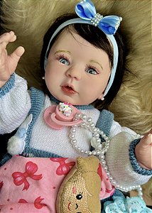 BEBÊ REBORN FANNY  HIPER MEGA REALISTA CABELINHO FIO A FIO TECNOLOGIA 3D