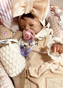 BEBÊ REBORN MENINA MELZINHA CORPO DE SILICONE MEGA REALISTA
