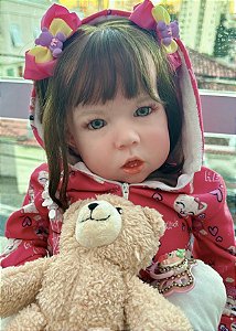 BEBÊ REBORN BÁRBARA MEGA REALISTA QUASE UMA CRIANÇA REAL 70 CM
