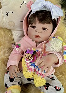 BEBÊ REBORN MENINA VALENTINA  CORPO DE SILICONE PROMOÇÃO DIA DAS CRIANÇAS COM BRINDE