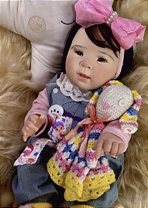 BEBÊ REBORN REALISTA SAIURY JAPONESINHA TODA EM SILICONE PROMOÇÃO DIA DAS CRIANÇAS