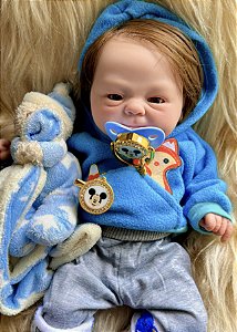 BEBÊ REBORN MENINO GABRIEL TODO EM SILICONE SÓLIDO MOLINHO