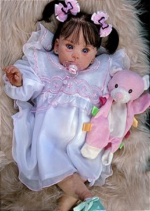 BEBÊ REBORN MENINA JOANINHA  MEGA REALISTA QUASE 60 CM DE PURO REALISMO