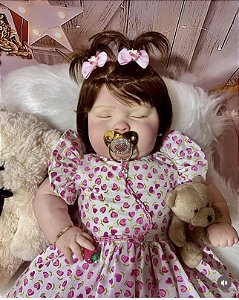 BEBÊ REBORN MENINA BIA GORDINHA CORPO DE SILICONE MEGA REALISTA