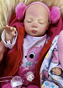 BEBÊ REBORN PREMATURA NATALLY MEGA REALISTA TODA EM SILICONE