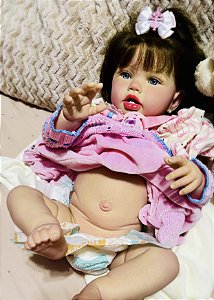 BEBÊ REBORN MENINA MEGA REALISTA LORETTA QUASE UMA CRIANÇA REAL