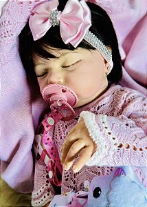 BEBÊ REBORN MENINA SILICONE GIULIA MEGA REALISTA COM SAÍDA MATERNIDADE DE LUXO