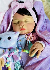 BEBÊ REBORN MENINA HOLLY MEGA REALISTA COM SAÍDA MATERNIDADE DE LUXO