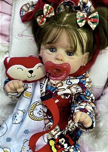 BEBÊ REBORN MENINA FLOR MEGA REALISTA TODA EM SILICONE COM BOLSINHA