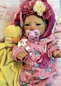 BEBÊ REBORN MENINA SILICONE MILLA MEGA REALISTA TODA EM SILICONE