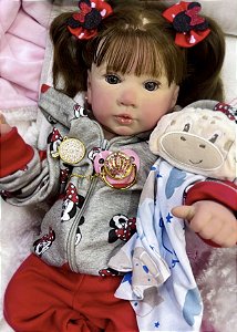 BEBÊ REBORN MENINA SILICONE RAQUELZINHA MEGA REALISTA COLEÇÃO NOVA