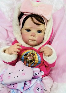 BEBÊ REBORN MENINA MEGA REALISTA ISADORA TODA EM SILICONE