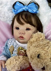 BEBÊ REBORN MENINA SILICONE MARIA JULIA  EXCLUSIVIDADE LINHA PRIME