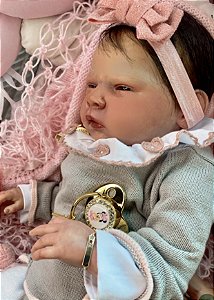 BEBÊ REBORN MEGA REALISTA MARIA CLARA RARÍSSIMA CABELINHO FIO A FIO -  Maternidade Mundo Baby Reborn