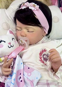 BEBÊ REBORN MENINA SILICONE VANESSINHA PRONTA ENTREGA