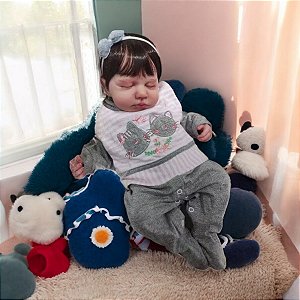 BEBÊ REBORN MENINA SILICONE VANESSINHA
