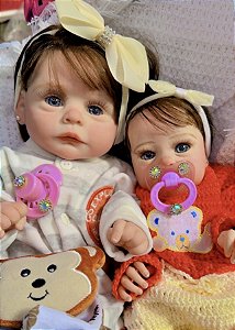 BEBÊS REBORN MENINAS SILICONE LILICA E LELECA PRONTA ENTREGA