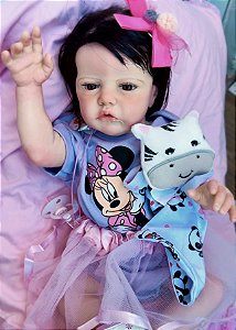 BEBÊ REBORN MENINA SILICONE JULLIS MAMA E FAZ XIXI EXCLUSIVIDADE
