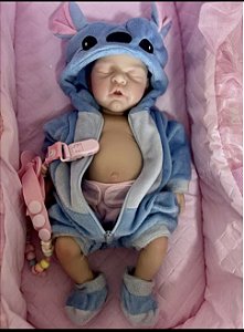 BEBÊ REBORN MENINA SILICONE SÓLIDO STICKA SUPER MOLINHA