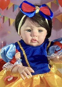 BEBÊ REBORN BONECA BRANQUINHA DE NEVE COLEÇÃO PRINCESAS