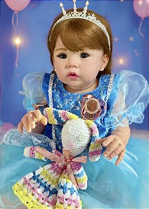BEBÊ REBORN BONECA SILICONE CINDERELA COLEÇÃO PRINCESAS