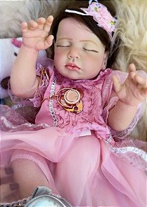 BEBÊ REBORN BONECA SILICONE BELA ADORMECIDA COLEÇÃO PRINCESAS