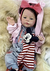BEBÊ REBORN BONECA JAMILLY TODA EM SILICONE PARA BANHO