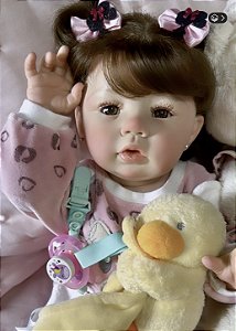BEBÊ REBORN CORPO DE SILICONE REALISTA HELINHA ESCULPIDA A MÃO PODE DAR BANHO