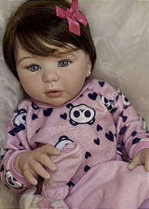 BEBÊ REBORN MENINA REALISTA SILICONE JENIFFER