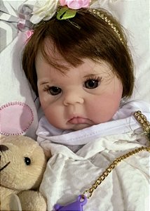 BEBÊ REBORN SILICONE SÓLIDO ZAFIRA REALISTA BEM MOLINHA MAMA E FAZ XIXI