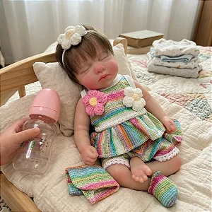 BEBÊ REBORN SILICONE SÓLIDO RAQUELZINHA REALISTA BEM MOLINHA