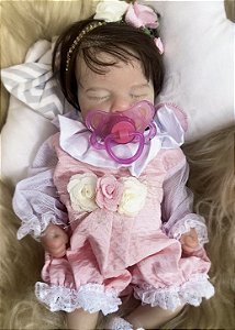 BEBÊ REBORN SILICONE SÓLIDO THALIA REALISTA BEM MOLINHA