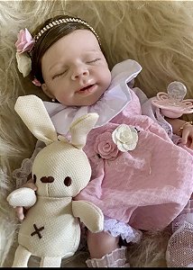 BEBÊ REBORN SILICONE SÓLIDO ORIGINAL MOLINHO LADY 35 CM