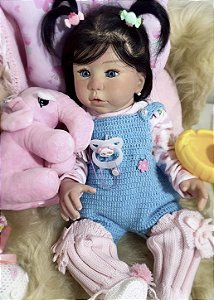 BEBÊ REBORN BONECA JANNY REALISTA INTERATIVA MAMA E FAZ XIXI