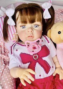 BEBÊ REBORN MEGA REALISTA MARIA FERNANDA TODA EM SILICONE COM ENXOVAL DE  LUXO E BOLSA MATERNIDADE - Maternidade Mundo Baby Reborn