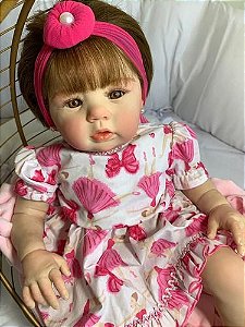 BEBÊ REBORN BETTINA REALISTA SUPER MEIGUINHA TODA EM SILICONE