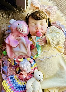 BEBÊ REBORN MENINA CLEA MEGA REALISTA  CABELO FIO A FIO MAGNÍFICA