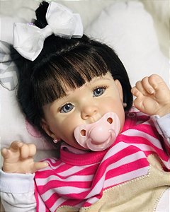 BEBÊ REBORN KIKY HIPER REALISTA COM COVINHAS BEBÊ REAL CABELO FIO A FIO  PRONTA ENTREGA - Maternidade Mundo Baby Reborn