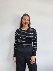 Suéter risca de giz