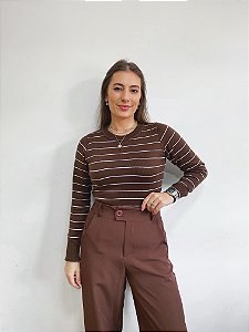 Suéter risca de giz