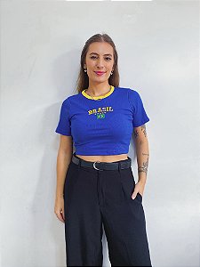 Cropped Manguinha Brasil