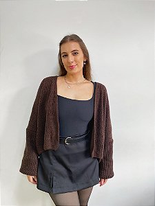 Cardigan Tricot Mousse Dallas curto