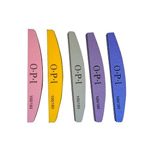 Lixa Opi Buffer Colorida 100/180 Original Gel Fibra Porcelana Lavável - 5 Unidades